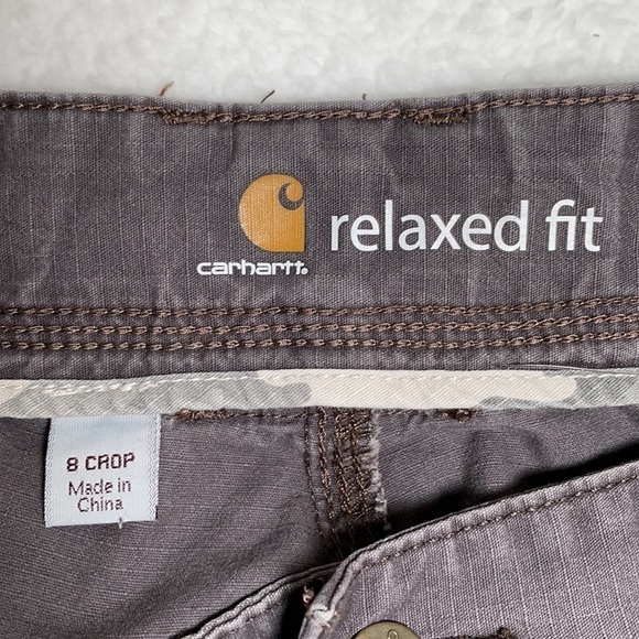 CARHARTT Relaxed Fit Crop Capri Pants Size 8 - Picture 5 of 6
